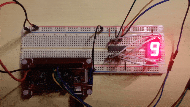 [Elixir Nerves] Seven-segment LED, shift register and SPI interface