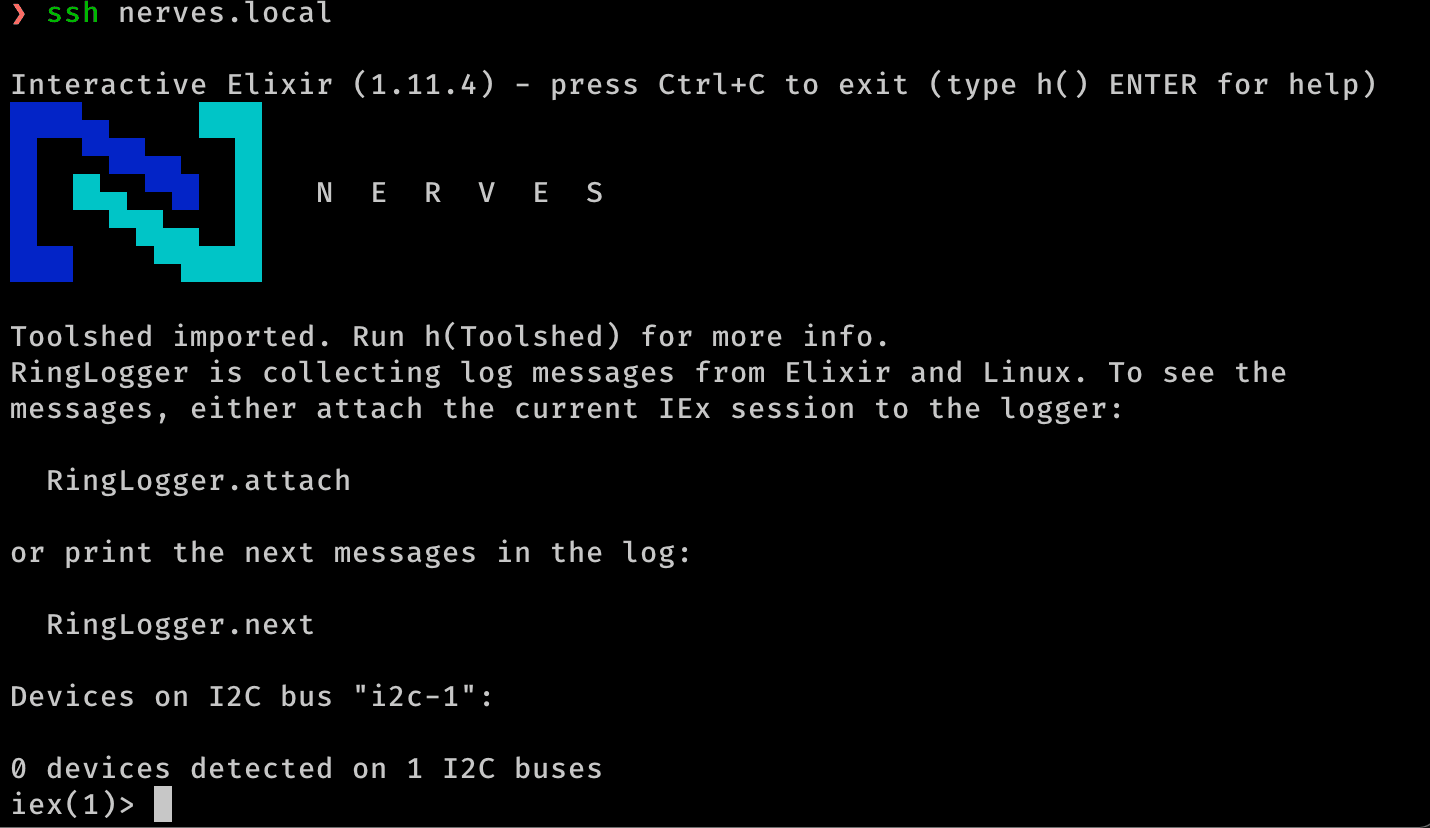 Customizing IEx for Elixir Nerves target device